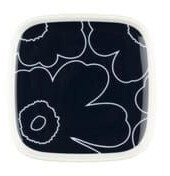 Marimekko Piirto Unikko plate 10x10 cm White-dark blue