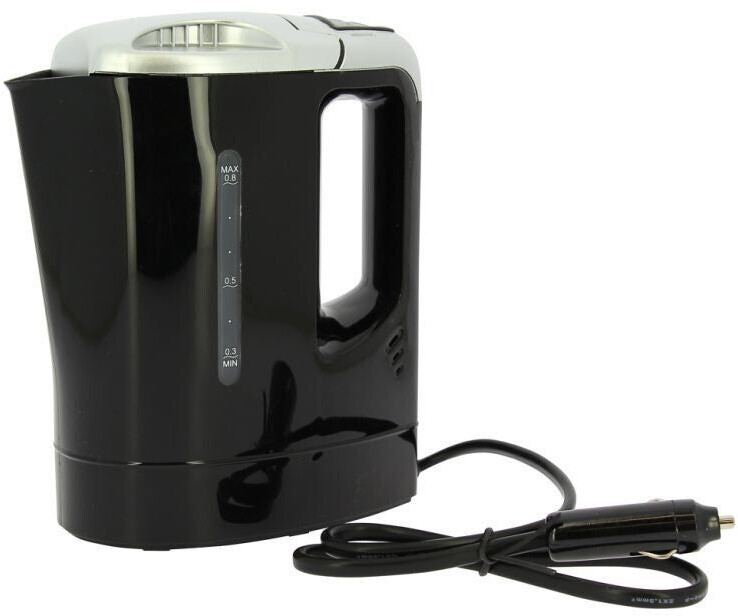 InCasa Bouilloire électrique camping 12 V noir