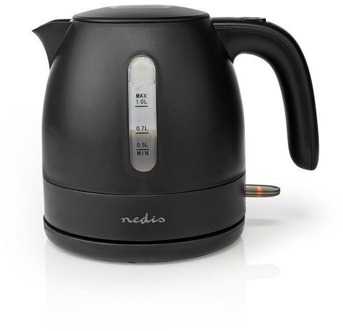 Nedis Bouilloire en plastique 1 L noir