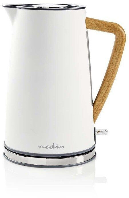 Nedis Bouilloire électrique acier 1,7 L blanc