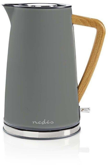 Nedis Bouilloire en acier 1,7 L gris