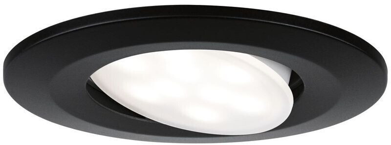 Paulmann 92461 LED recessed light Calla pivoting IP65 round 90mm 30° 6W 500lm 230V 4000K Black matt