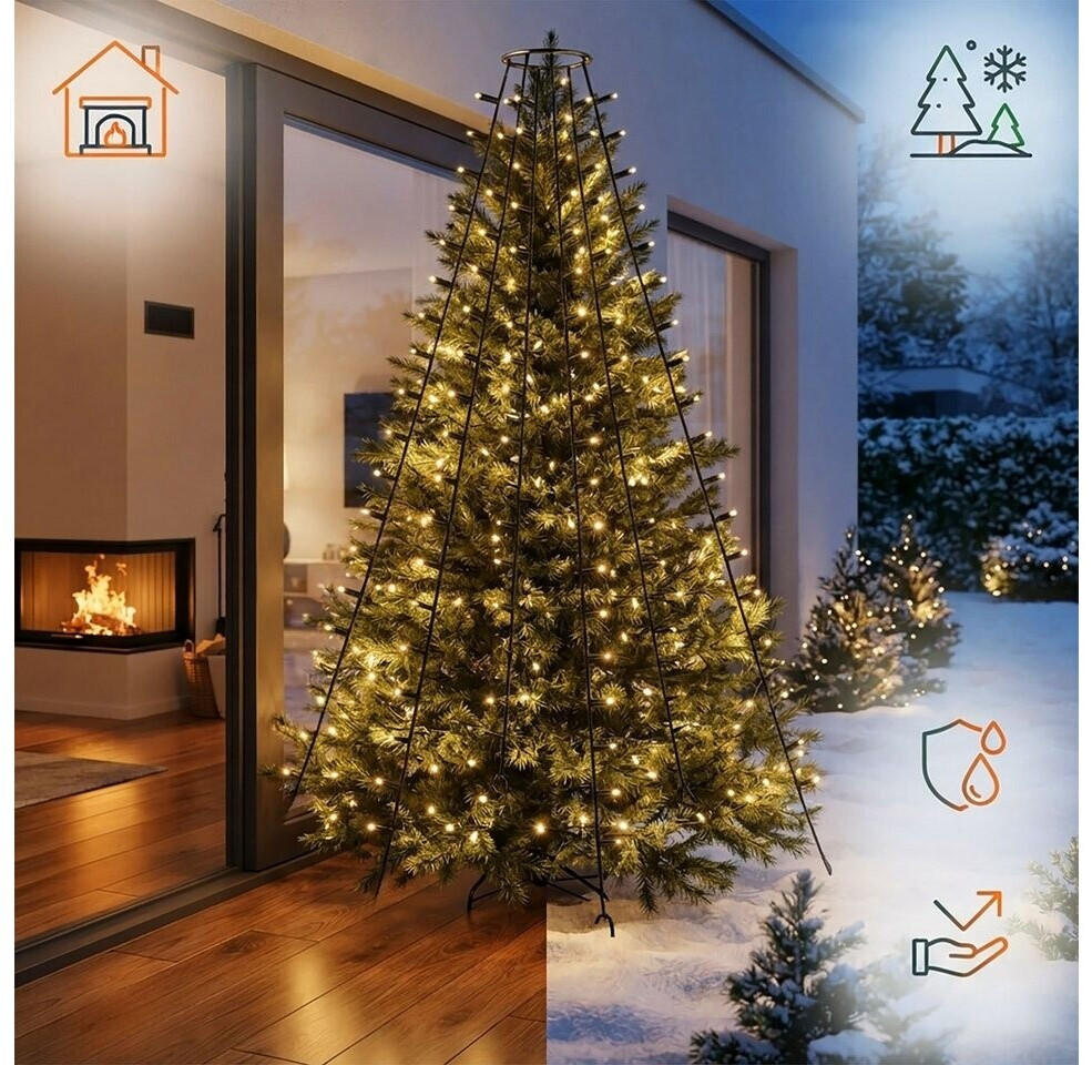 Spetebo Lichterkette für Fahnenmast und Weihnachtsbaum - 800 cm Länge - mit 400 Led in warm weiß ab 38,95 € (Oktober 2026)