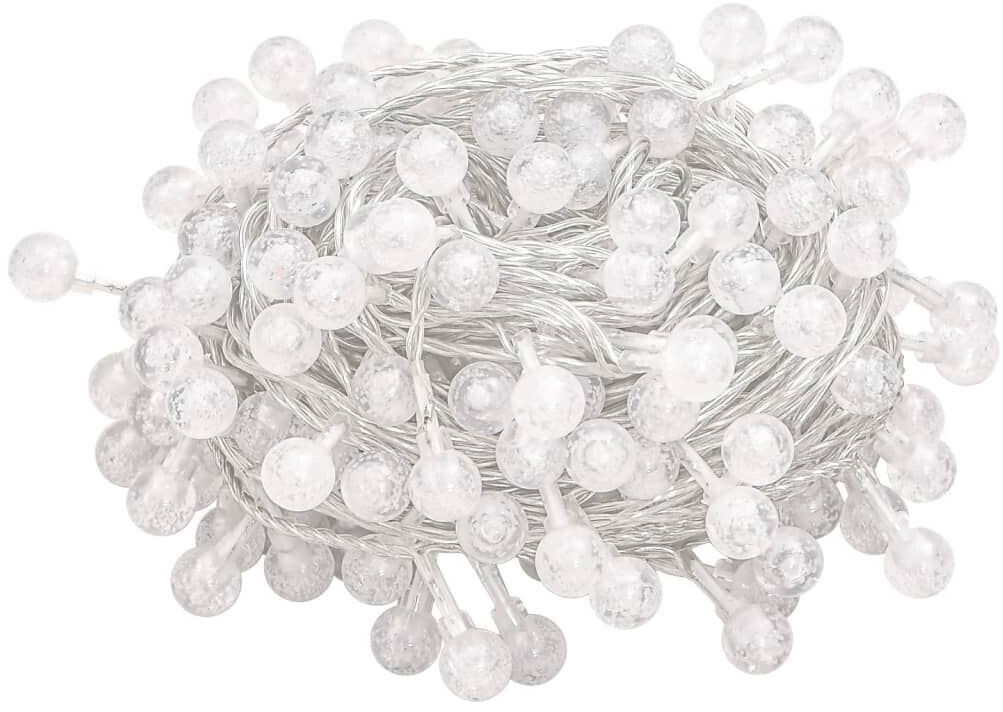 vidaXL Light chain balls 20 m 200 LEDs Warm white 8 functions