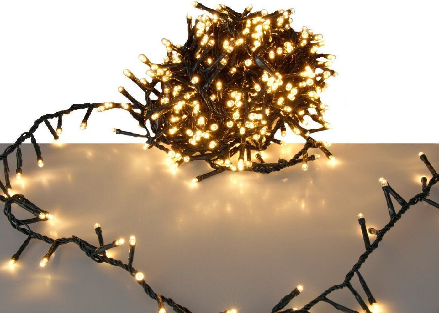 Spetebo LED light chain extra warm white - 36 m / 1800 LED - Christmas tree decoration lighting for indoor and outdoor