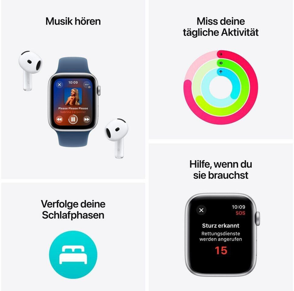 Apple Watch SE 2022 GPS 44mm Mitternacht Sport Loop Tinte (2024) ab €