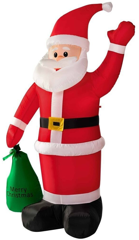 Monzana Santa Claus inflatable XL 180cm LED illuminated decoration Christmas Santa Claus