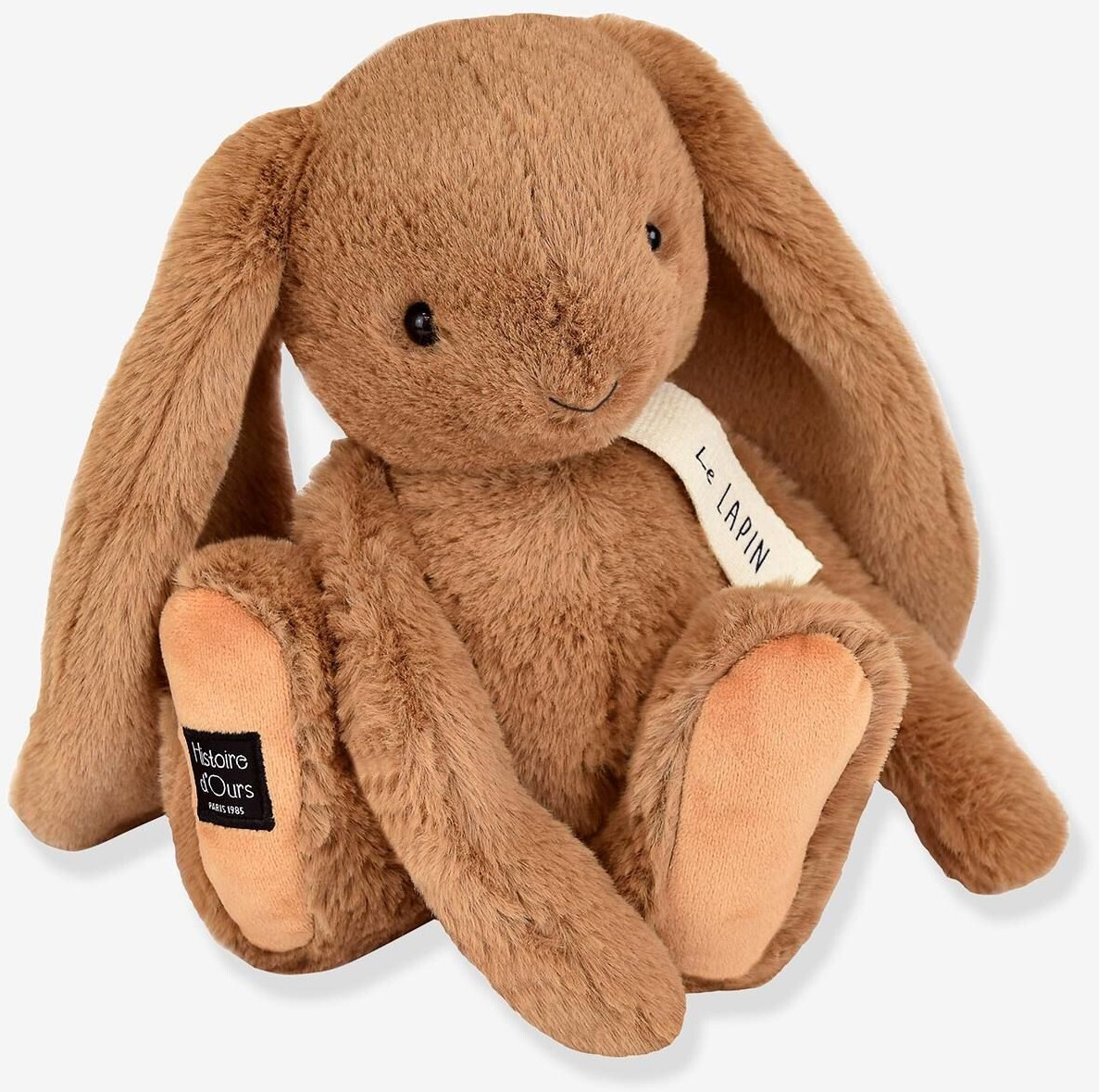 Histoire d'Ours Peluche lapin marron Noisette 32 cm