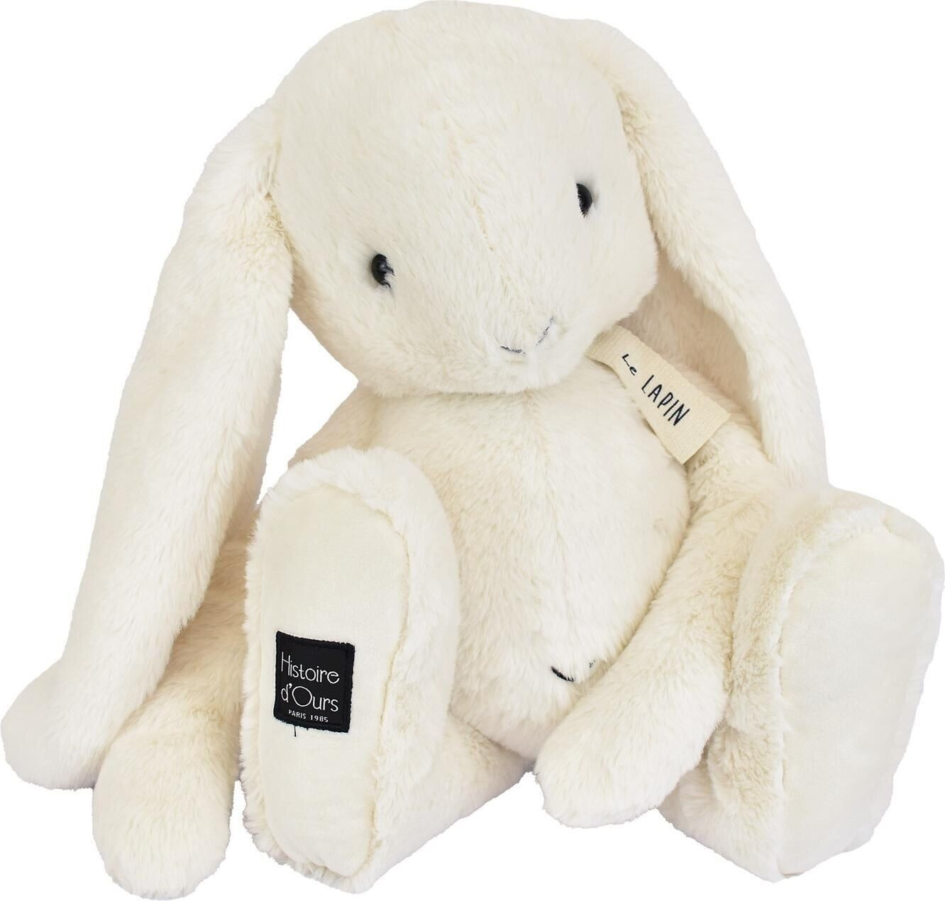 Histoire d'Ours Peluche lapin blanc 50 cm