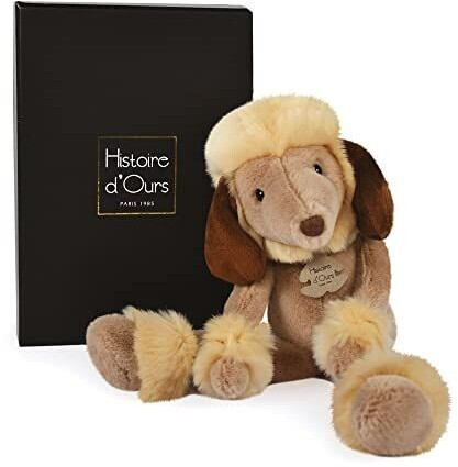 Histoire d'Ours Peluche chien caniche 30 cm