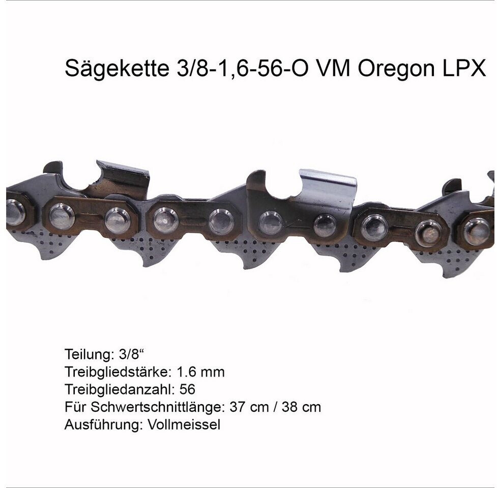 Oregon 75LPX Sägekette 3/8' 1,6 mm 56 TG
