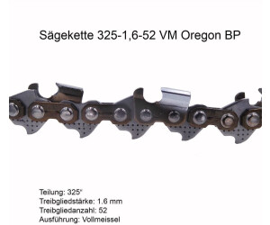 Oregon LP Sägekette 1,6 mm 52 TG