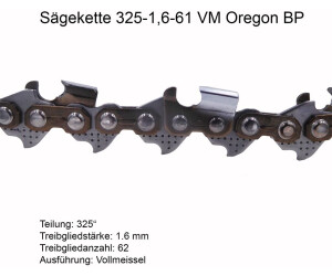 Oregon LP Sägekette 1,6 mm 61 TG