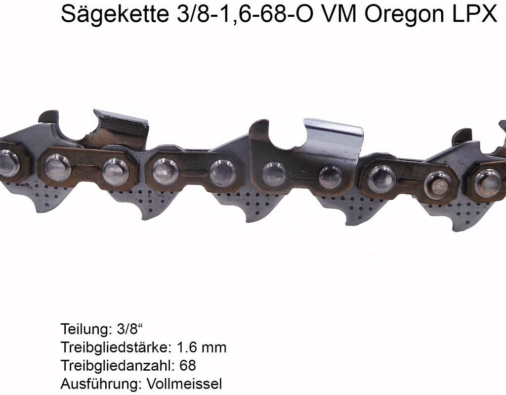 Oregon 75LPX Sägekette 3/8' 1,6 mm 68 TG