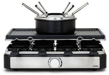 LIVOO Raclette fondue et crêpes 8 personnes
