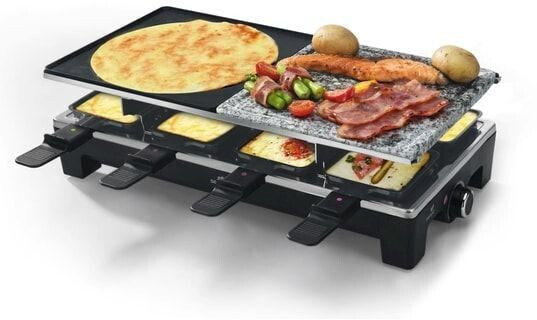 Senya Raclette 4-en-1 1500 W grill crêpière pierre à cuire