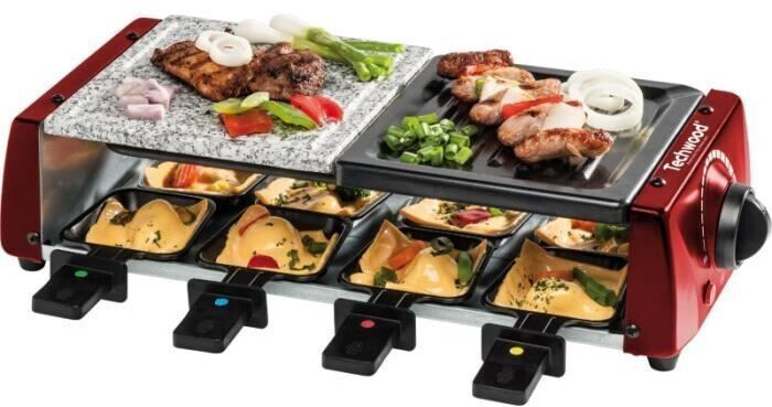 Techwood Raclette/grill/plancha 1200 W rouge