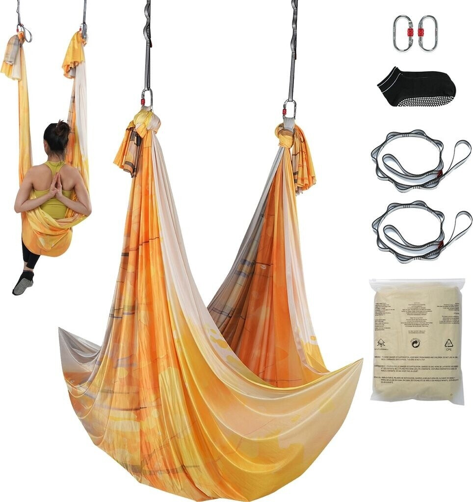 VEVOR Hamac de Yoga Aérien 4x2,8 m doré