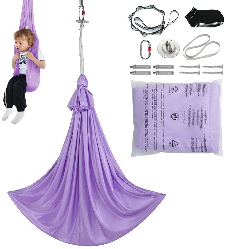 VEVOR Hamac de Yoga Aérien 2x1,6 m violet