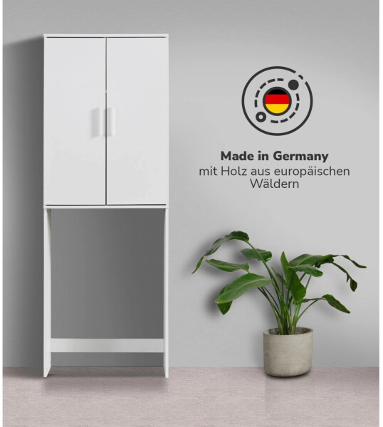 mokebo Waschmaschinenschrank 65x180x34cm Weiß, Bild 2