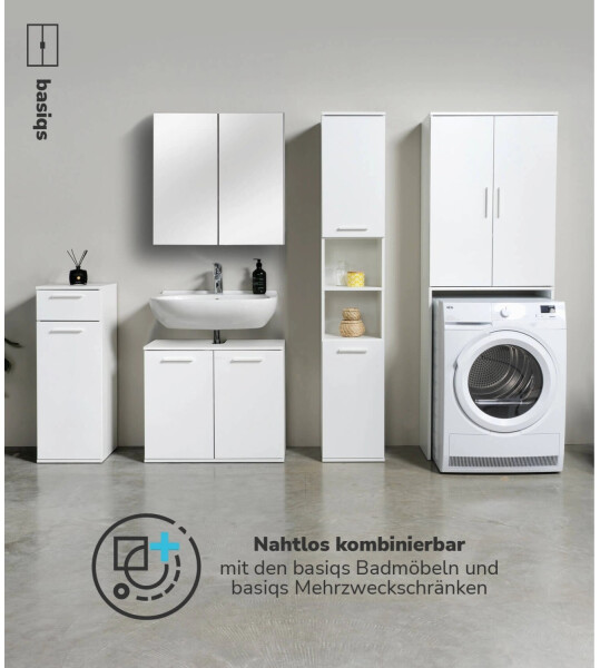 mokebo Waschmaschinenschrank 65x180x34cm Weiß, Bild 5