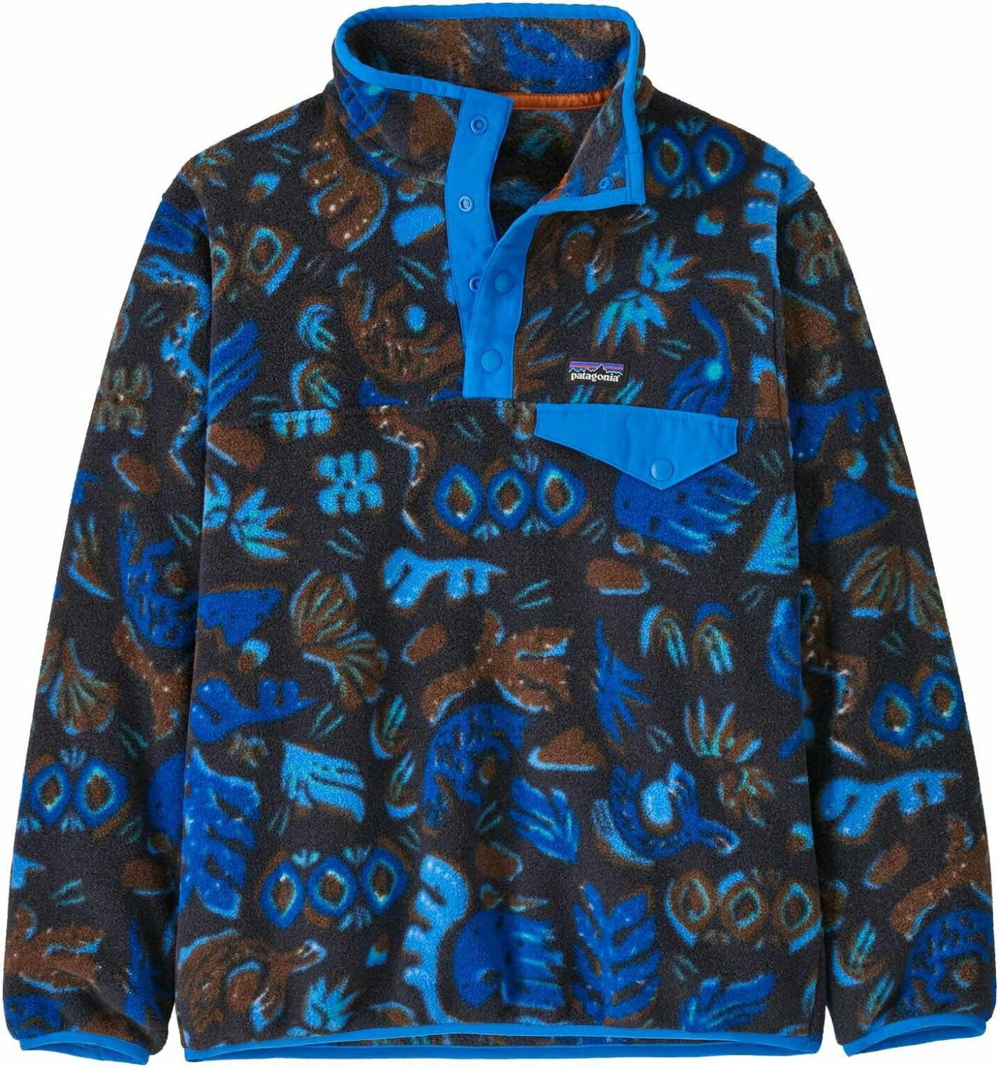 Patagonia Kids Lightweight Synchilla Snap-T Fleece Pullover (65572) across oceans/pitch blue