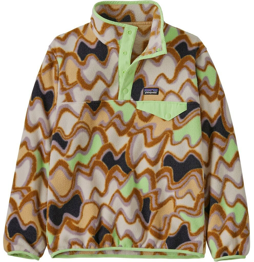 Patagonia Kids Lightweight Synchilla Snap-T Fleece Pullover (65572) small currents/natural