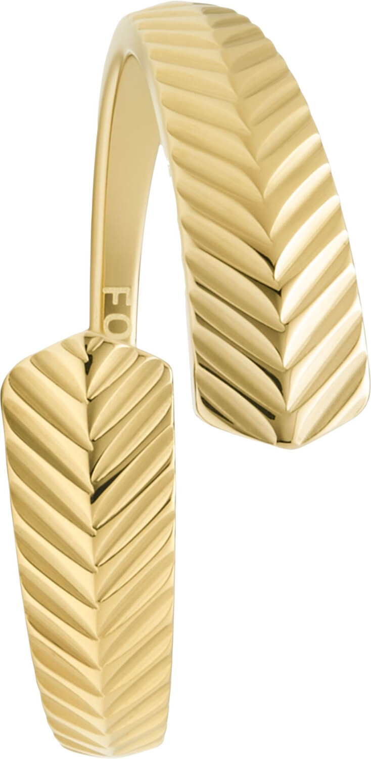 Fossil Ring Harlow Linear Texture Stainless Steel Open (JF04536710) gold