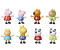 Peppa Pig 8-Pack Figuren - George, Peggi Panda, Candy Cat En Meer, Voor Kinderen Vanaf 3 Jaar