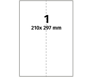 300 Etiketten 210 x 99 mm auf 100 DIN A4 Bögen (1x3 Etiketten) Laser 300 Etiketten 210 x 99 mm auf 100 DIN A4 Bögen (1x3 Etiketten) Laser