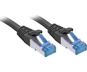 Lindy Patch-Kabel RJ-45 (M) bis RJ-45 (M) 30,0m SFTP PiMF Cat 6a IEEE 802,3af/IEEE 802,3at geformt ohne Haken verseilt Schwarz (47421)