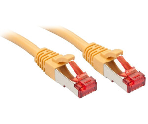 Lindy Patch-Kabel RJ-45 (M) bis RJ-45 (M) 5,0m SFTP PiMF Cat 6e geformt ohne Haken Gelb (47766)