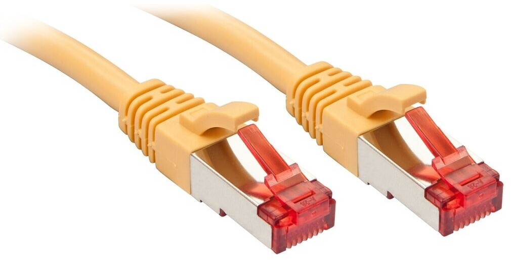 Lindy Patch-Kabel RJ-45 (M) bis RJ-45 (M) 5,0m SFTP PiMF Cat 6e geformt ohne Haken Gelb (47766)