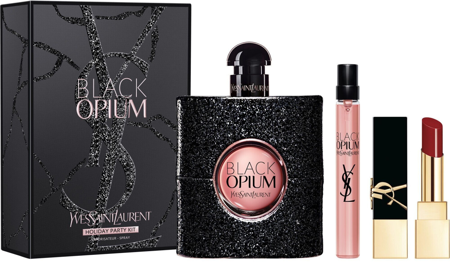 Yves Saint Laurent Black Opium Coffret (EdP 90ml + EdP 10ml + Rouge à lèvres 2,8g)