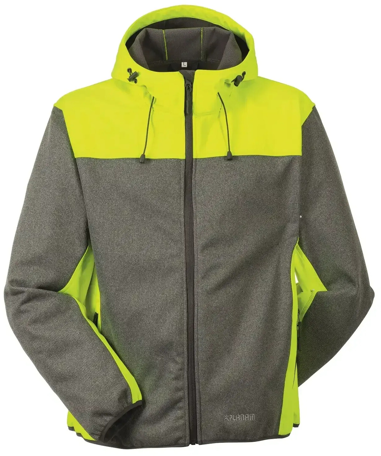 Planam Softshelljacket Kontrast Outdoor grey/yellow