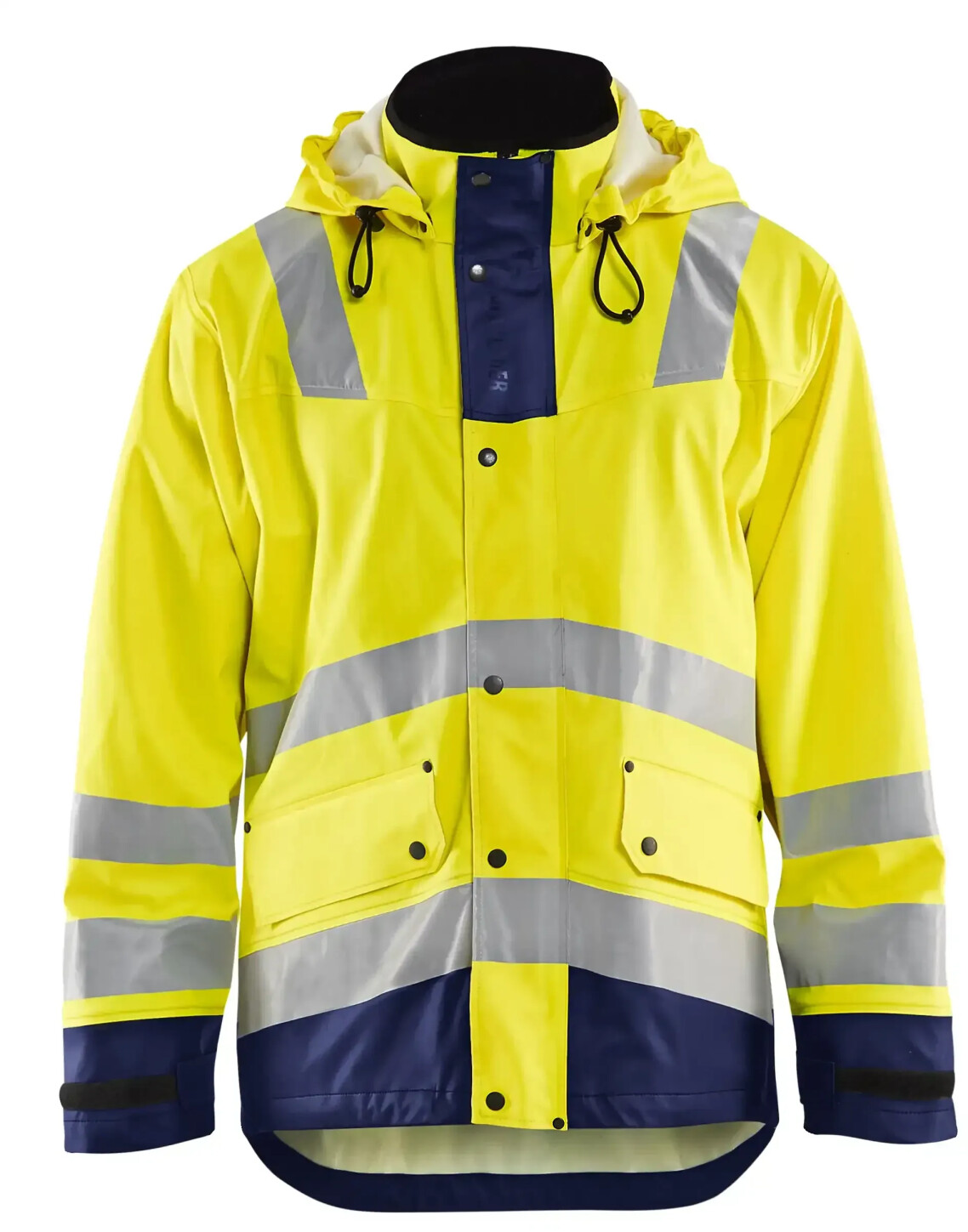 Blakläder Warning protection-Regenjacket 4302evel 2 yellow/marine