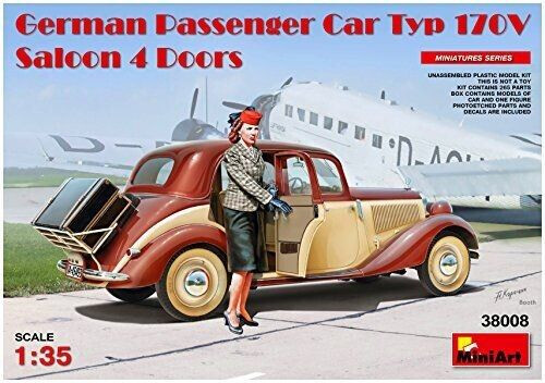 MiniArt Unbekannt 38008 - Modèle Kit German Passenger Car Type 170 V Saloon 4 4 Doors