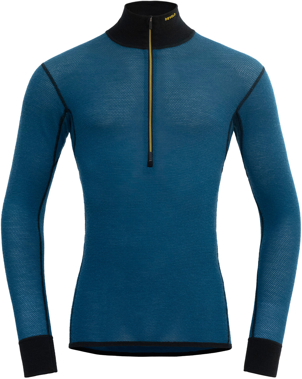 Devold Wool Mesh 190 Zip Neck Man flood/caviar