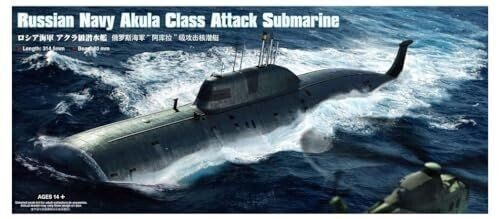 HobbyBoss Kit d'assemblage de sous-Marin SSN Akula Class Attack de la Marine Russe à l'échelle 1:350