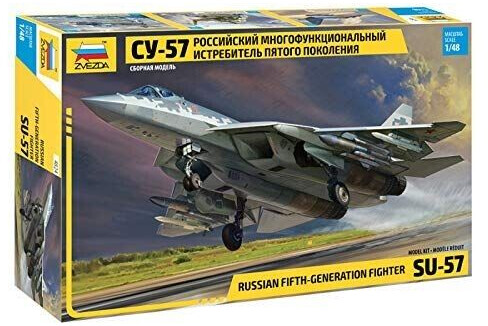Zvezda 530004824 1:48 Sukhoi SU-57 Kit de construction en plastique kit à monter réplique détaillée multicolore