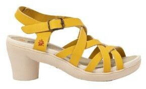 Art Leather sandals 1477 Alfama yellow heel height 7cm