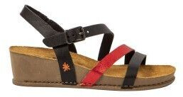 Art Multicolored leather sandals heel height cm