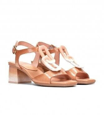 Hispanitas HV232811 brown Iris leather sandals heel height 5cm