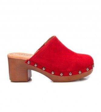 Carmela 16046107-ROJO Leather Clogs 160461 red Heel height 7cm