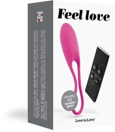 Love To Love Feel Love - Wireless Vibrating Egg - for Couple - Special G-Spot - Remote Control - 10 Vibration Modes - to Use in Unusual Places - Waterproof - Pink
