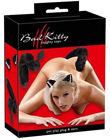 You2Toys Bad Kitty Pet Play Butt Plug and Ears - Black