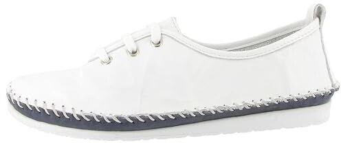Andrea Conti Women's lace-up sneaker white blue