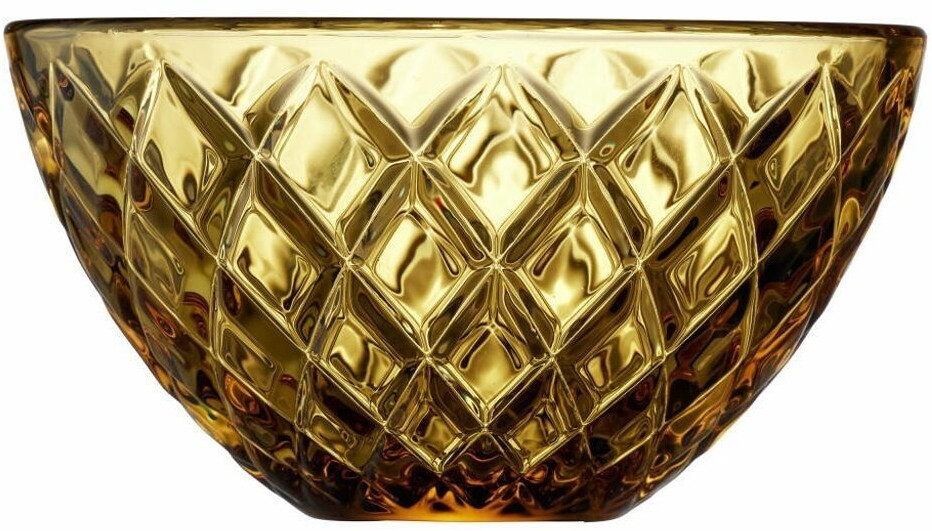 Lyngby Porcelæn Sorrento bowl glass amber 12 cm Set4