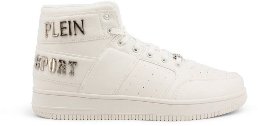 Plein Sport Hi-Top Bold Brand White Sneakers