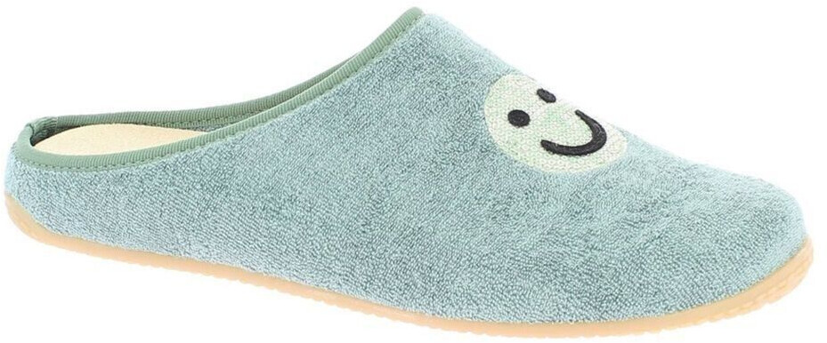 Living Kitzbühel Frottee Smiley Slippers Hüttenschuhe turquoise